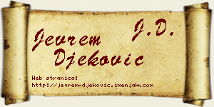 Jevrem Đeković vizit kartica